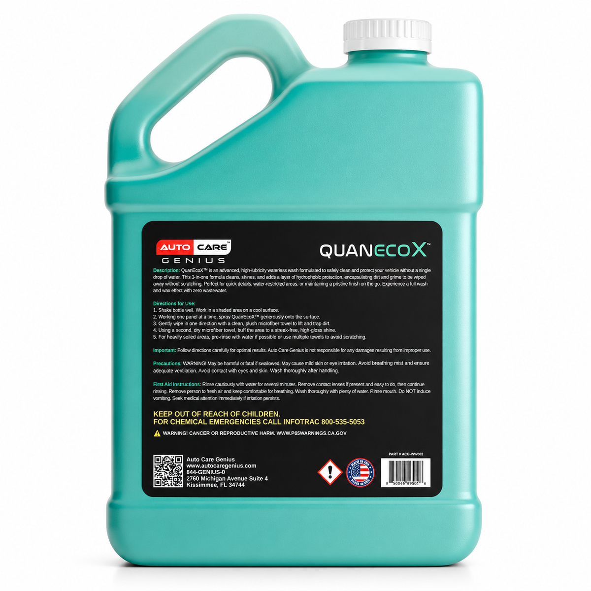 QuanEcoX Waterless Quick Detailer 3 in 1 Wash